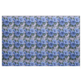 Blaues Blumenmuster auf dem Lavendelstoff Stoff (Fat Quarter (45,7 x 55,9 cm))