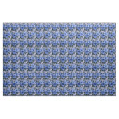Blaues Blumenmuster auf lila Stoff (Yard (91,4 cm))