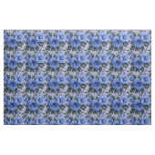 Blaues Blumenmuster auf lila Stoff (Fat Quarter (45,7 x 55,9 cm))