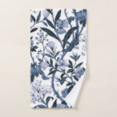 Blaues Blumenmuster Badhandtuch Set (Handtuch)