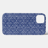 Blaues Blumenmuster Case-Mate iPhone Hülle (Rückseite (Horizontal))