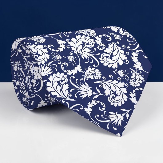 Blaues Blumenmuster Individuelle Krawatte