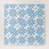 Blaues Blumenmuster - Jigsaw Puzzle (Vertikal)