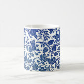 Blaues Blumenmuster Kaffeetasse (Mittel)