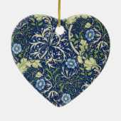 Blaues Blumenmuster Keramikornament (Hinten)