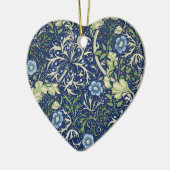 Blaues Blumenmuster Keramikornament (Links)