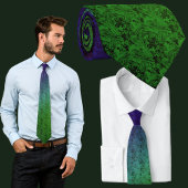 Blaues Blumenmuster Krawatte