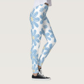 Blaues Blumenmuster - Leggings (Rechts)