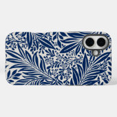 blaues Blumenmuster mit vielfältigen Blättern und Case-Mate iPhone Hülle (Rückseite (Horizontal))