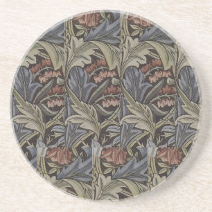 Blaues Blumenmuster Rosa Vintage William Morris Bl Getränkeuntersetzer