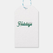 Blaues Blumenmuster - Stilvolle Akzente Geschenkanhänger (Rückseite)