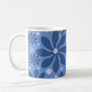 Blaues Blumenmuster - Stilvolle Akzente Kaffeetasse
