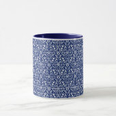 Blaues Blumenmuster Tasse (Zentrum)