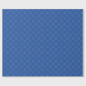 Blaues Blumenpapier Geschenkpapier (Flach)