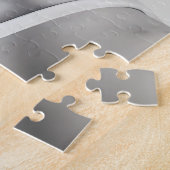 Blaues Blumenportrait einer Frau Puzzle (Seite)