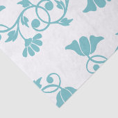 Blaues BlumenSilhouette-Seidenpapier Seidenpapier (Ausschnitt)