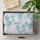 Blaues BlumenSilhouette-Seidenpapier Seidenpapier (Geschenk)