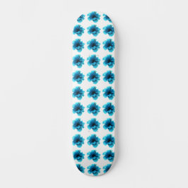 Blaues Blumenskateboard Skateboard