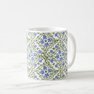 Blaues Blut Ditsy-Muster Kaffeetasse