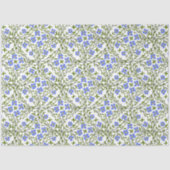 Blaues Blut Ditsy-Muster Seidenpapier (Vorderseite)