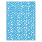 Blaues Blütenherz mit Blume Tischdecke (Vorderseite)