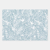 Blaues Bohemisches Blumenfrühlingspapier Geschenkpapier Set (Vorderseite 2)