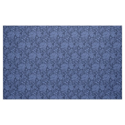 Blaues Böhmerdesign Stoff (Fat Quarter (45,7 x 55,9 cm))
