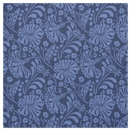 Blaues Böhmerdesign Stoff (Muster)