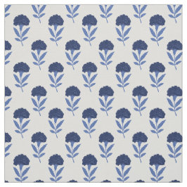 Blaues Böhmisch-Blume-Design Stoff