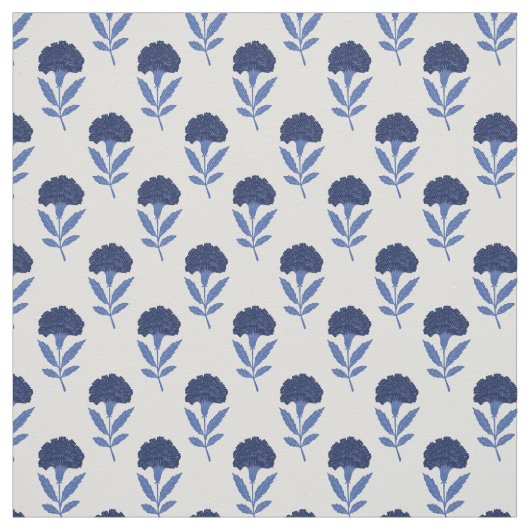 Blaues Böhmisch-Blume-Design Stoff (Muster)