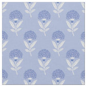 Blaues Böhmisch-Blume-Design Stoff (Nahaufnahme)