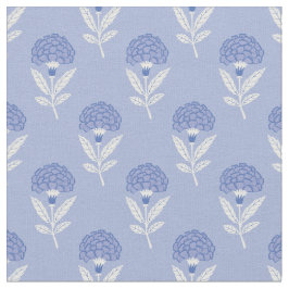 Blaues Böhmisch-Blume-Design Stoff