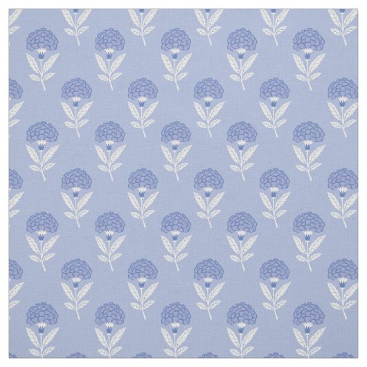 Blaues Böhmisch-Blume-Design Stoff (Muster)