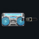 Blaues boombox gepäckanhänger<br><div class="desc">Hallo,  stellt dieser Entwurf ein blaues boombox dar und versilberte,  sehr alte Schule und swagg,  dieser lustige und sehr coole Entwurf wird für Sie gemacht!</div>