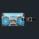 Blaues boombox gepäckanhänger<br><div class="desc">Hallo,  stellt dieser Entwurf ein blaues boombox dar und versilberte,  sehr alte Schule und swagg,  dieser lustige und sehr coole Entwurf wird für Sie gemacht!</div>