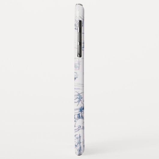 Blaues Bootdesign Case-Mate iPhone Hülle (Hinten/Links)