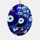 Blaues Böse Augapfel Keramik Ornament (Rechts)