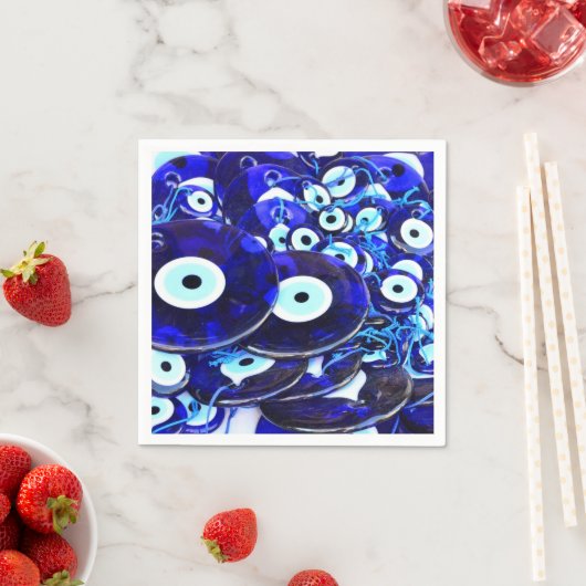 Blaues Böse Augapfel Serviette (Beispiel)