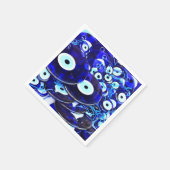 Blaues Böse Augapfel Serviette (Ecke)