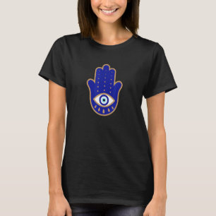 Blaues Böse Auge Alte Heilige Hamsa Spirituelle Sy T-Shirt