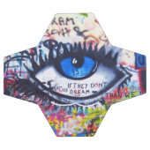 Blaues böses Auge Modernes Graffiti Fußball (Flach)