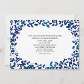 Blaues botanisches Allzweckgenerisches Party Einladung (Vorderseite)