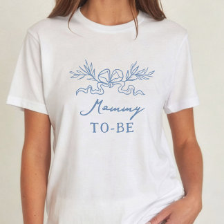 Blaues botanisches Band - Mama-Baby-Party T-Shirt