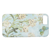 Blaues botanisches Case-Mate iPhone hülle (Rückseite (Horizontal))