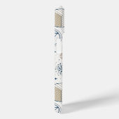 Blaues botanisches geometrisches Doodle Case-Mate iPhone Hülle (Rückseite / Rechts)