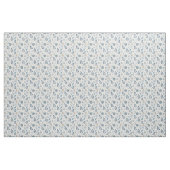 Blaues botanisches geometrisches Doodle Stoff (Yard (91,4 cm))