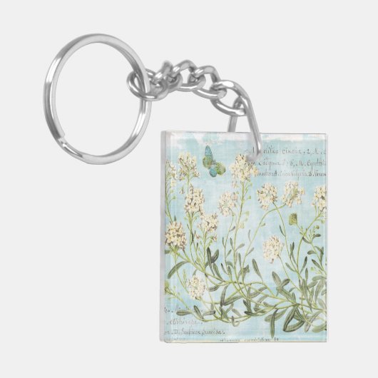 Blaues botanisches schlüsselanhänger (Vorderseite links)