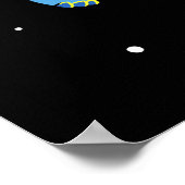 Blaues Brachiosaurus Dinos im Weltraum Poster (Ecke)