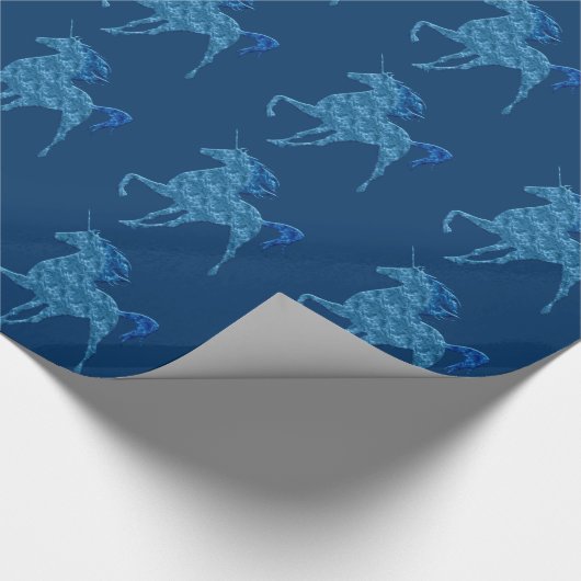 Blaues Brandschutzpapier Geschenkpapier (Ecke)