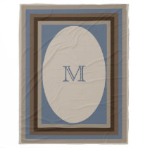 Blaues Braun des mit Monogramm Sandes